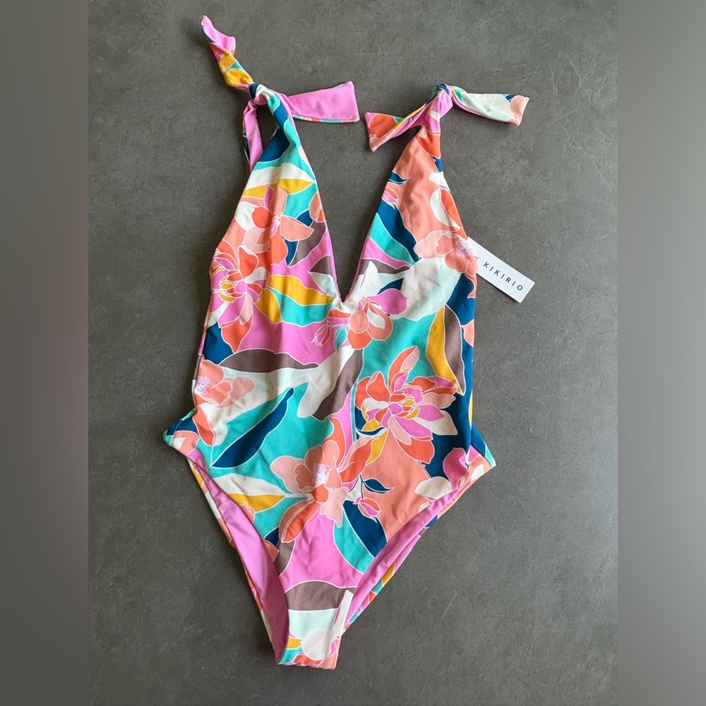 Colorful Floral Women Swim One Piece